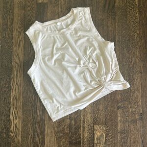 Sleeveless Cream Crop Top